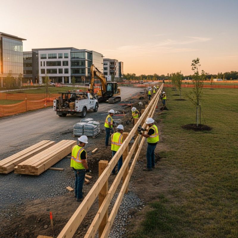 Local Concrete Fence Construction pros at work